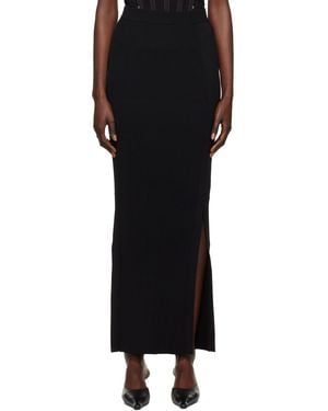 Dion Lee ブラック Gradient Rib マキシスカート