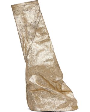 Rick Owens Bottes Hautes Fetish Dorées - Neutre