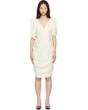 Versace Off- Cocktail Crepe Midi Dress - White