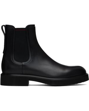 Ferragamo ブラック カーフスキン チェルシーブーツ