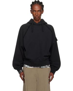 Stone Island ブラック 6100023 Brushed Organic Cotton Fleece フーディ
