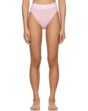 Versace Cotton-Jersey High-Waist Briefs - Multicolour