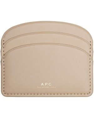 A.P.C. Demi-Lune Card Holder - Natural