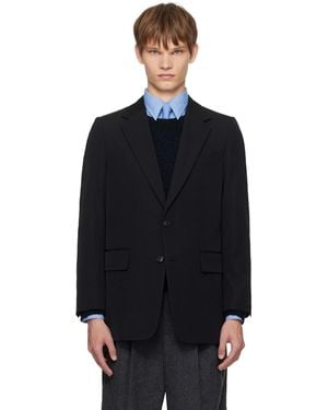 AURALEE Light Wool Max Gabardine Blazer - Black