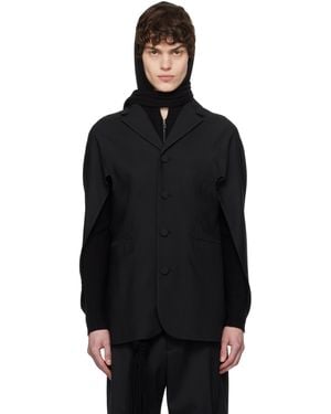 AARON ESH Draped Back Blazer - Black