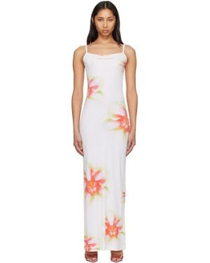 CASABLANCA Off- Soft Ribbed Maxi Dress - Black