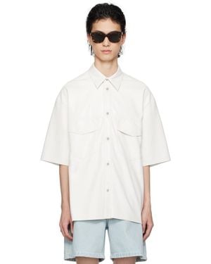 Nanushka Mance Vegan Leather Shirt - White