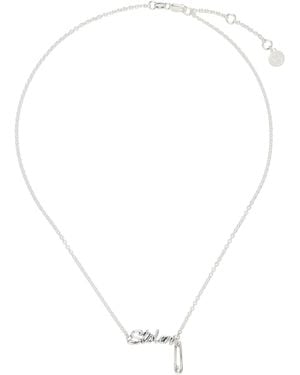 Stolen Girlfriends Club Sentimental Script Necklace - Metallic