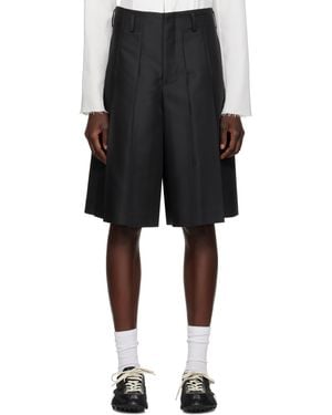 Comme des Garçons Short Noir En Gabardine
