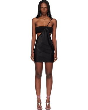 Rick Owens Temple Bias Strap Minidress - Black