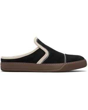 Lanvin Dbb1 Suede Mule Trainers - Black