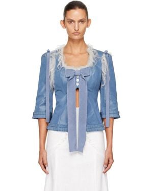 Sandy Liang Josie Blouse - Blue