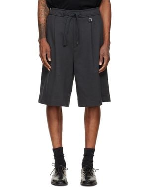 WOOYOUNGMI Single-Pleat Cotton Shorts - Black