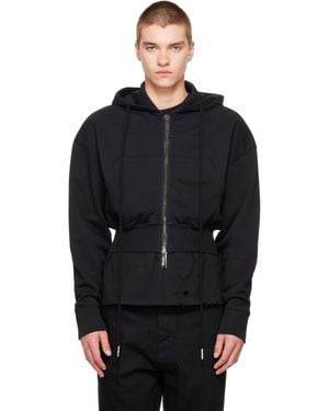 MATIERES FECALES Cropped Cult Hoodie - Black