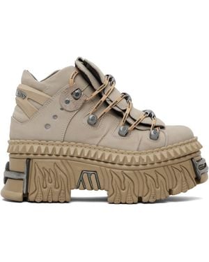 Vetements Taupe New Rock Edition Fire Platform Sneakers - Metallic