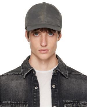 Rick Owens Tower Washed Bomber Baseball Cap - Black
