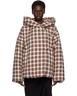 Dries Van Noten Off- Check Jacket - Brown