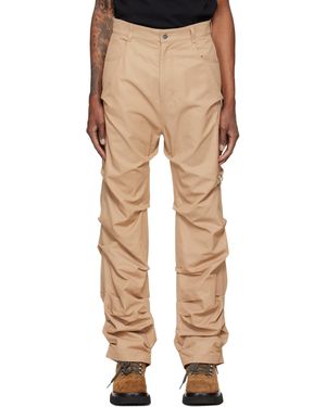 we11done Tuck Detail Trousers - Natural