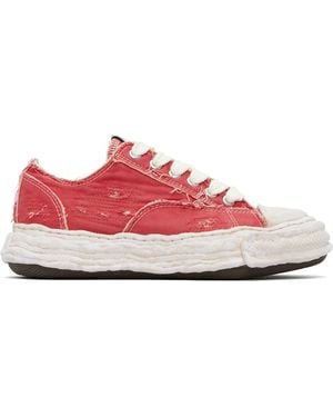 Maison Mihara Yasuhiro 'Peterson23' Og Sole Ripped Overdye Canvas Trainers - Black