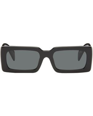 Prada Rectangle Acetate Script Logo Sunglasses - Grey