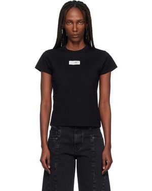MM6 by Maison Margiela Numeric Cotton T-Shirt - Black