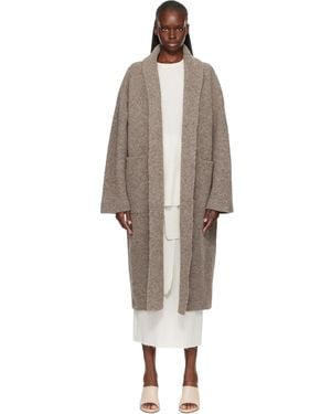 Lauren Manoogian Taupe Double Face Long Coat - Black