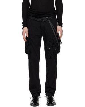 Julius Gasmask Skinny Denim Cargo Pants - Black