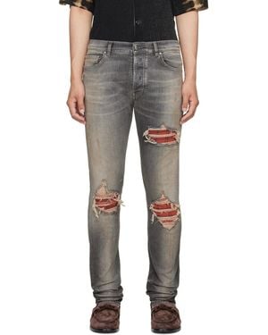 Amiri Flannel Mx1 Jeans - Grey