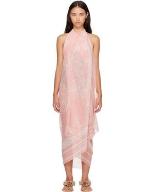Balmain Printed Silk Cover-Up - Pink