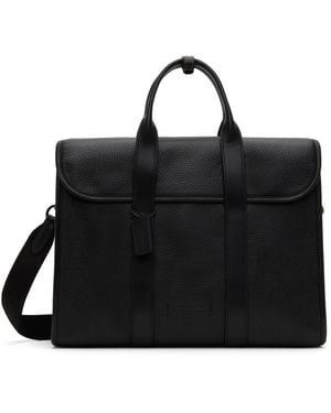 COACH Gotham Portfolio Faux Leather Bag - Black
