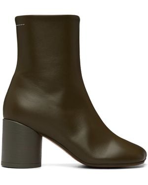 MM6 by Maison Margiela Khaki Anatomic Ankle Boots - Green