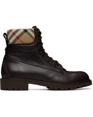 Burberry Leather Durham Boots - Black