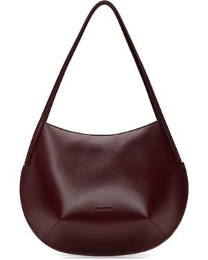 Jil Sander Burgundy Kante Shoulder Bag - Purple