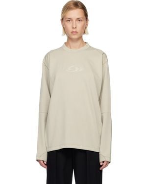 MM6 by Maison Margiela Salomon Edition Jersey Long-Sleeved Jumper - Black