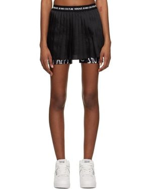 Versace Jeans Couture Black Pleated Skort