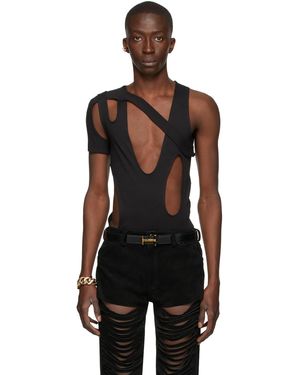 Maximilian Mass Cut-out Tank Top - Black
