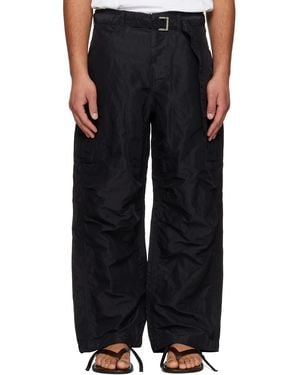 Sacai Treated Nylon Twill Cargo Trousers - Black