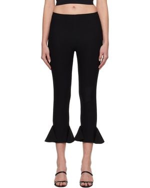 Nensi Dojaka Cropped Flared Trousers - Black