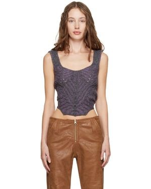 KNWLS Ssense Exclusive Juku Leather Pants - Blue