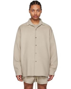 Fear Of God Blouson Taupe À Boutons - Neutre
