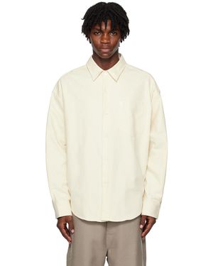 Ami Paris オフホワイト ボクシーフィット シャツ