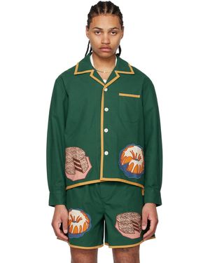 Bode Dessert Appliqué Shirt - Green