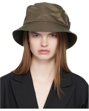 Sacai Khaki Single Brim Pocket Bucket Hat - Black