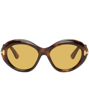 Tom Ford Icon Oval Sunglasses - Brown