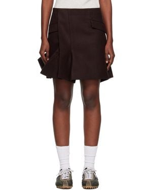 Sacai Wool Melton Miniskirt - Black