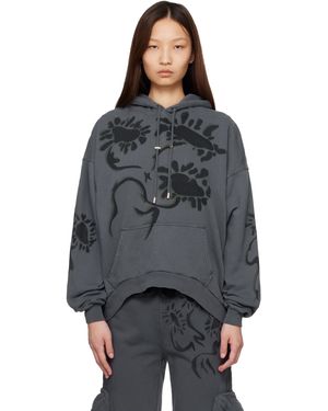 Collina Strada Round Hem Hoodie - Black