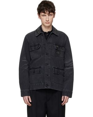 Simone Rocha Multi Pocket Workwear Denim Jacket - Blue