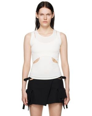 Dion Lee White Interlink Tank Top
