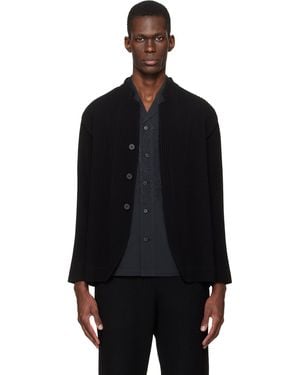 Homme Plissé Issey Miyake Tuxedo Pleats Blazer - Black