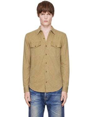 RRL Tan Twill Officer Work Shirt - Natural